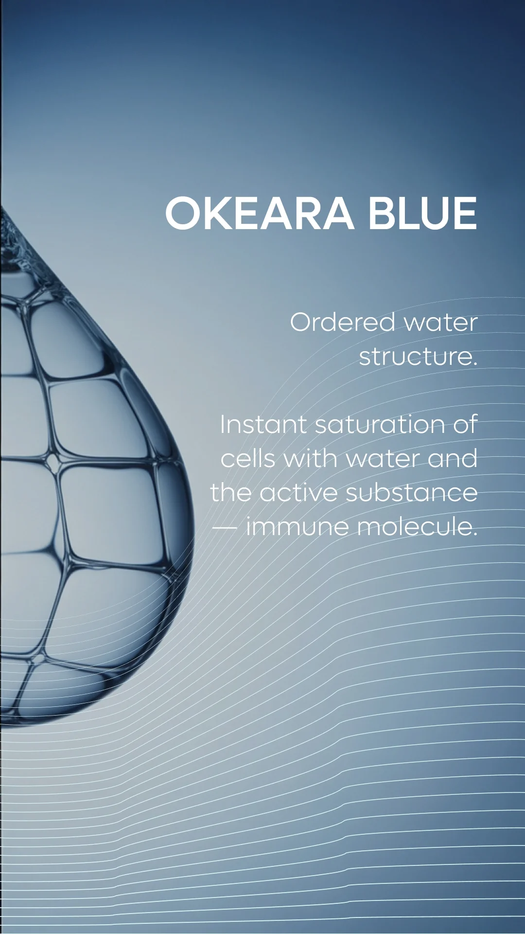 OKEARA Blue HOCl Supplement Water Marquee