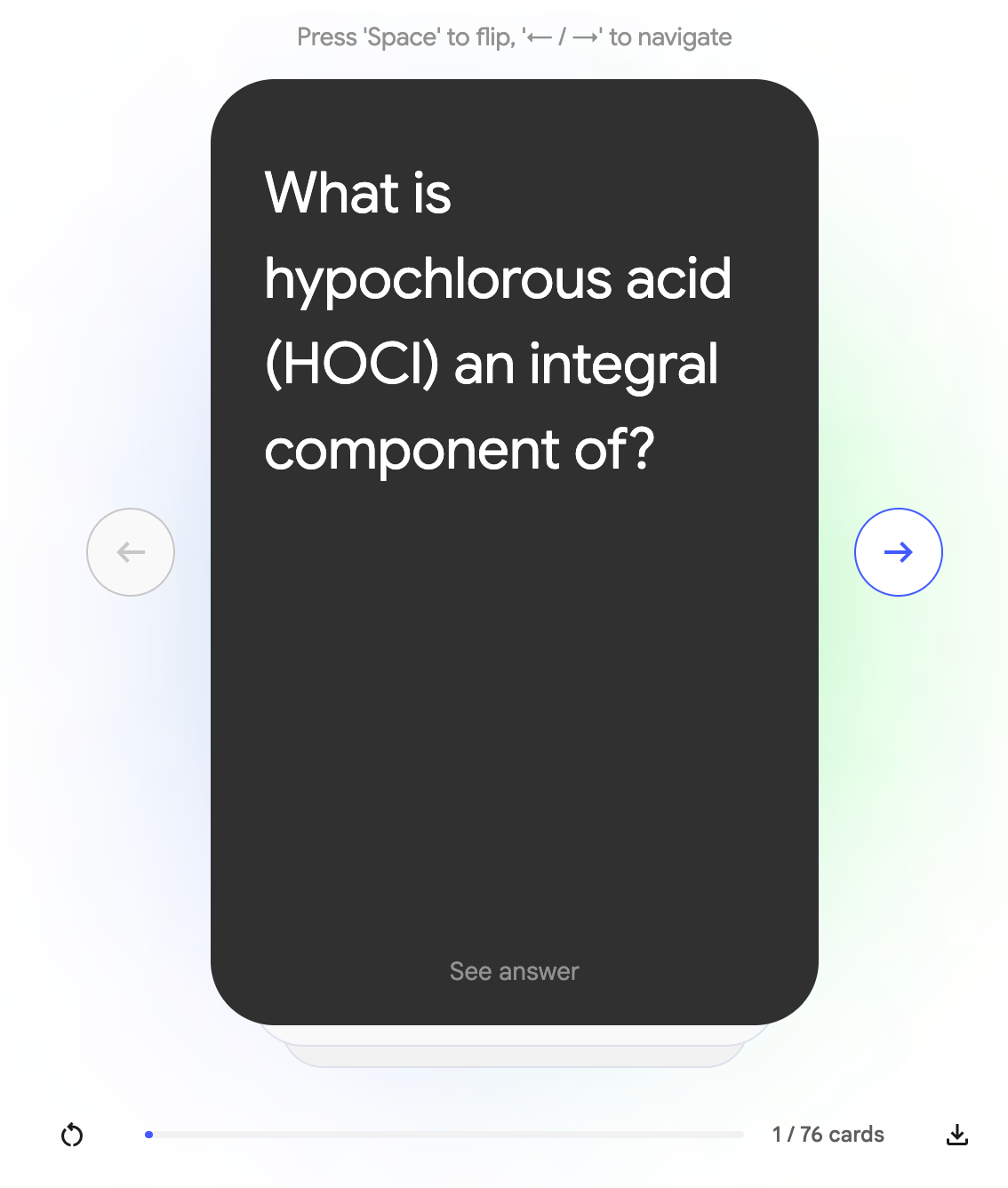 Hypochlorous Acid Flashcards