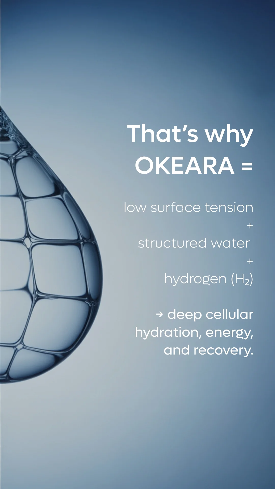 OKEARA Ultra Light Structured Hydrogen Water Highlights